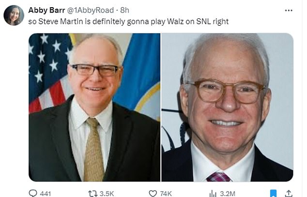 1722986560 957 Kamala Harris VP nominee Tim Walz sets the internet alight