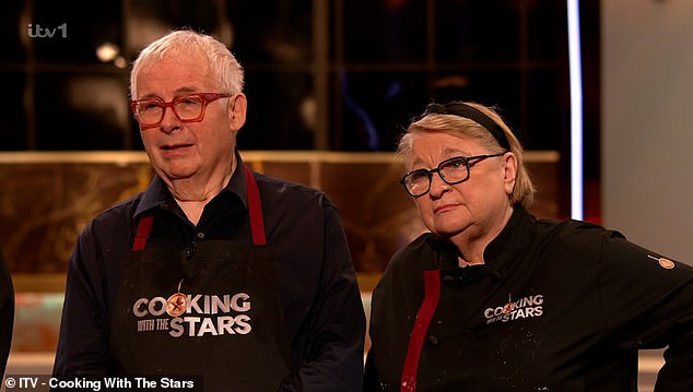 During Budget Week, each celebrity competitor had to create a £3 dish using frozen, tinned and pantry ingredients and were mentored by chef Rosemary Shrager, 73.