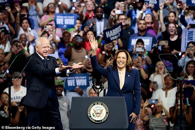 The poll was released Tuesday, the same day Harris announced Minnesota Gov. Tim Walz as her running mate. They were seen together at her introductory rally in Philadelphia.