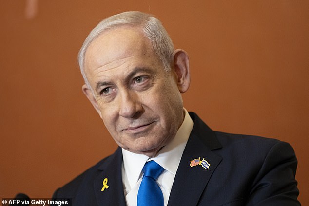 Israeli Prime Minister Benjamin Netanyahu in Washington, DC, on July 24 before delivering remarks to a joint session of Congress on Capitol Hill, which Kamala Harris was unable to attend.