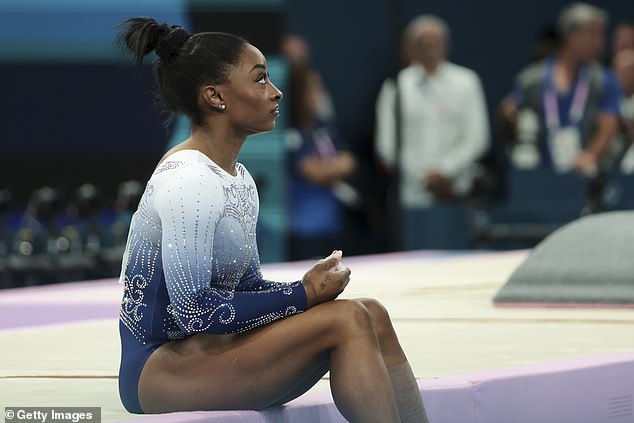 Biles won silver in the women's floor exercise final after already winning three gold medals.