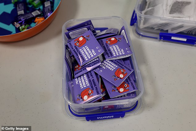 Organizers distributed around 200,000 condoms at various points around the complex, the equivalent of 14 for each athlete.