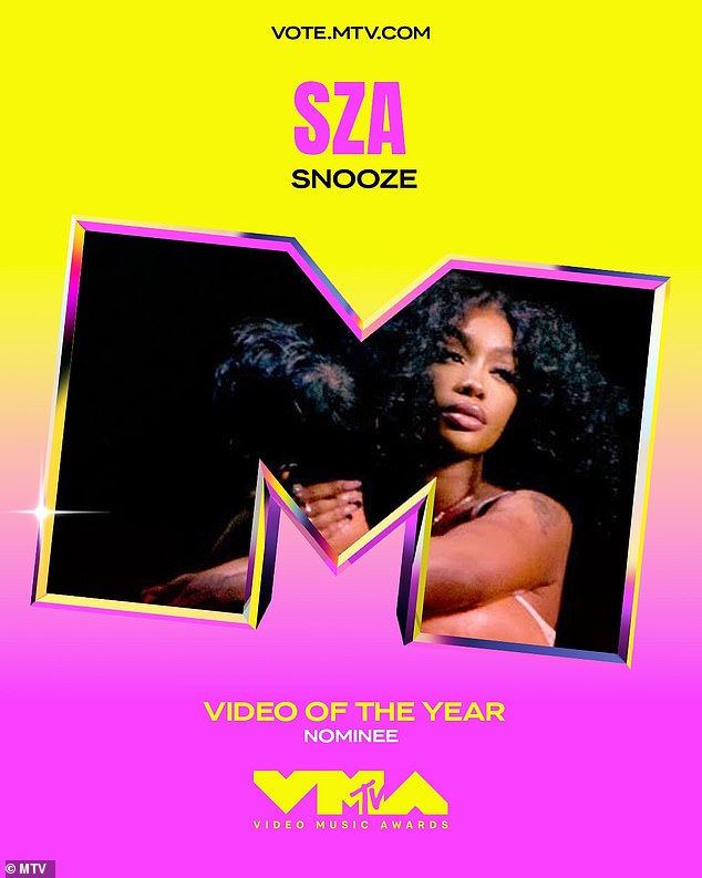 For her 2022 hit single Snooze, SZA, who does not play an instrument, earned nominations for video of the year and best R&B at the fan-voted ceremony.