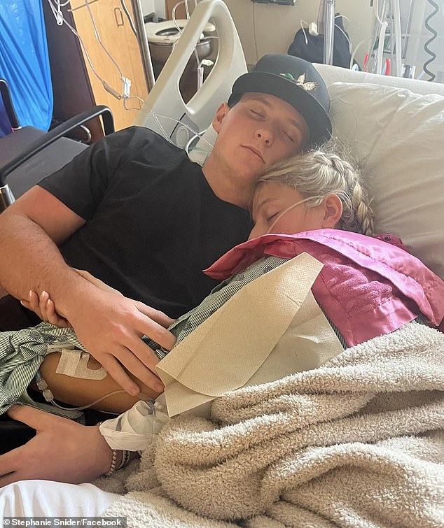 Her boyfriend, Jake, had to pay $200 to spend the night in a hospital room.