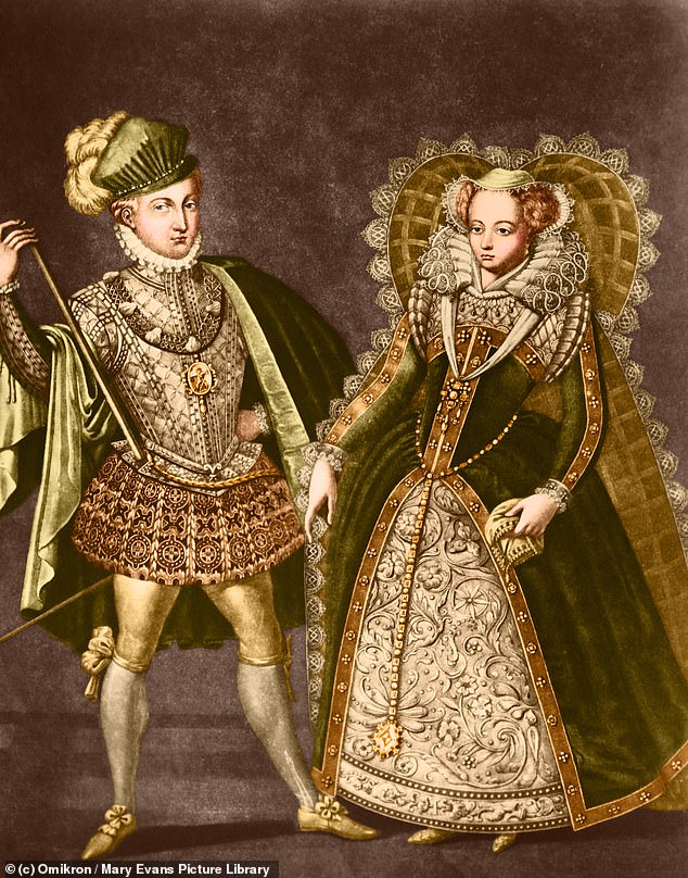 Mary, Queen of Scots, with her second husband, Henry Stuart, Lord Darnley