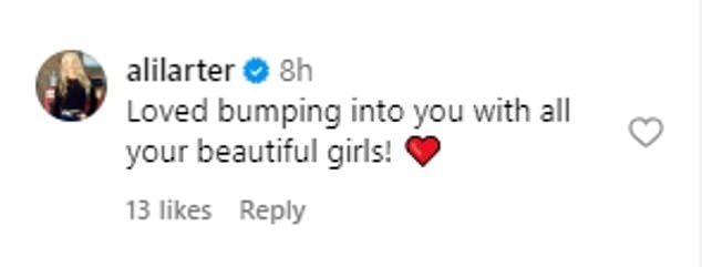 Landman's co-star Ali Larter commented on the Emmy-nominated producer's post: 