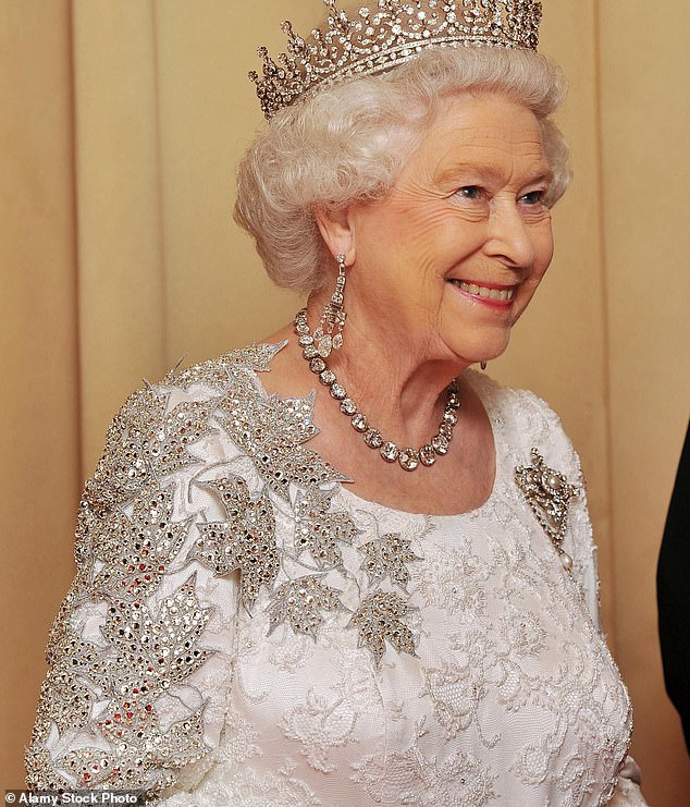 The Queen wore the Collet diamond necklace when she attended a dinner hosted by the Canadian Government in her honour at the Royal York Hotel in Toronto, Canada in 2010.