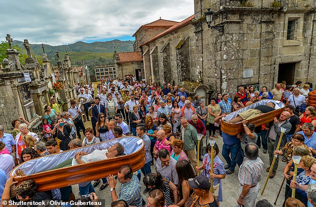 The Near Death Experience Festival (pictured) is held in Las Nieves, Spain, and pays tribute to those who have been close to death.