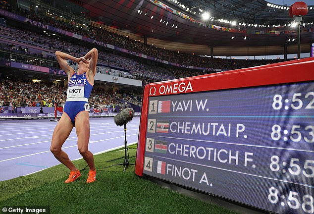 Finot broke the European record for the 3000m steeplechase after finishing fourth on Tuesday