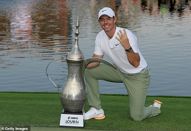 Rory Mcilroy claimed his fourth title at the Emirates Golf Course in Dubai in early 2024