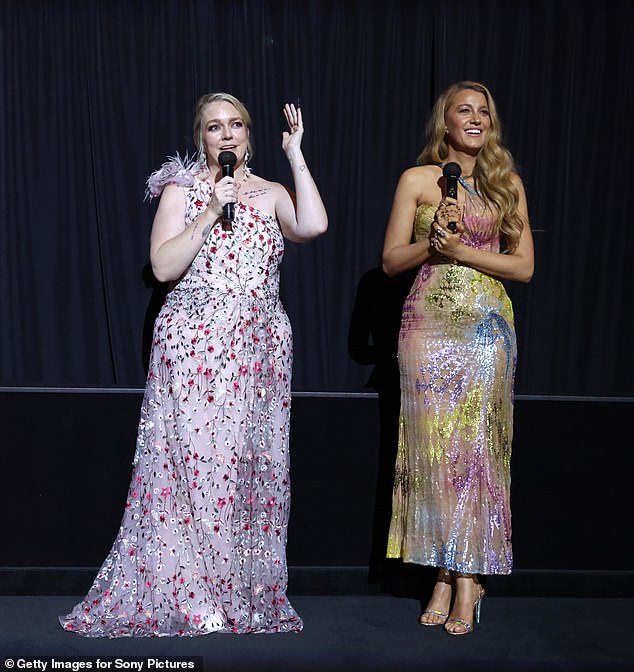 Colleen onstage with Blake Lively at the New York premiere of It Ends With Us on August 6