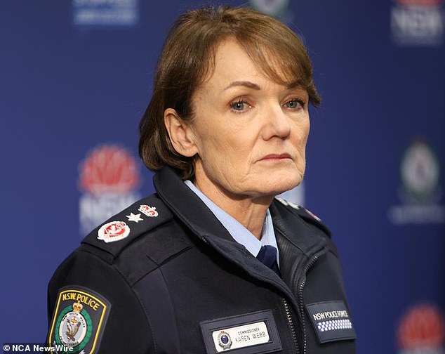 New South Wales Police Commissioner Karen Webb (pictured) is under pressure again