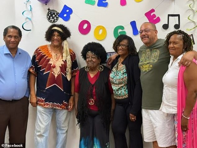 The family members, who were from several different states, had gathered in Florida over the weekend for Wiggins' mother's disco-themed 80th birthday party (pictured).