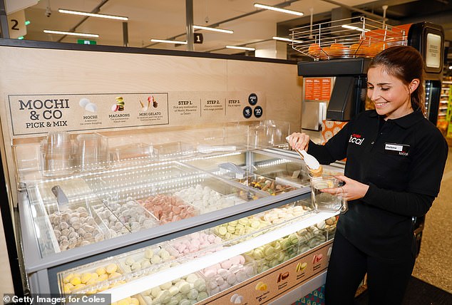 Coles Local in Rose Bay has a station dedicated to mochi, macarons and ice cream cones.