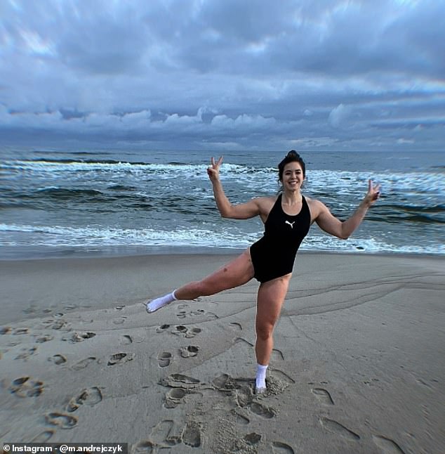 Maria posing on the beach. Since having cancer, Maria has worked to help others suffering from the disease and has helped children going through similar challenges.