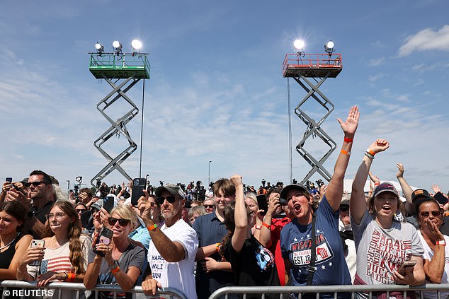 Supporters at Harris-Walz rally in Wisconsin: The campaign said there were 12,000 people in the crowd.