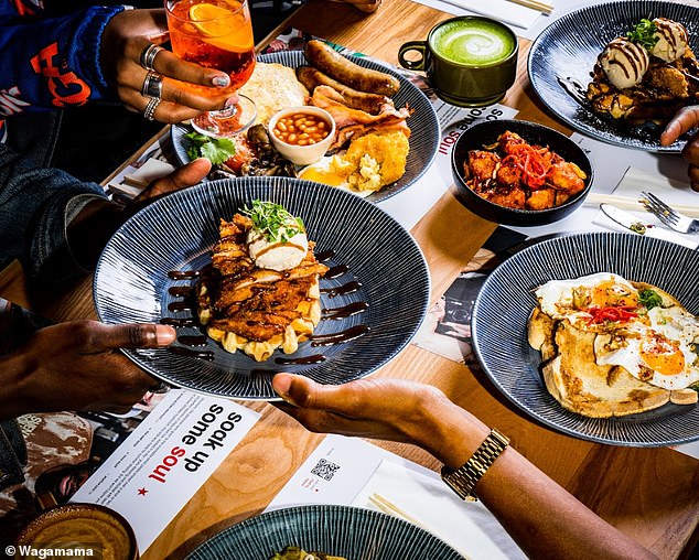 Wagamama has opened its doors to the morning public and is offering a variety of dishes including bang bang fries and bao buns.