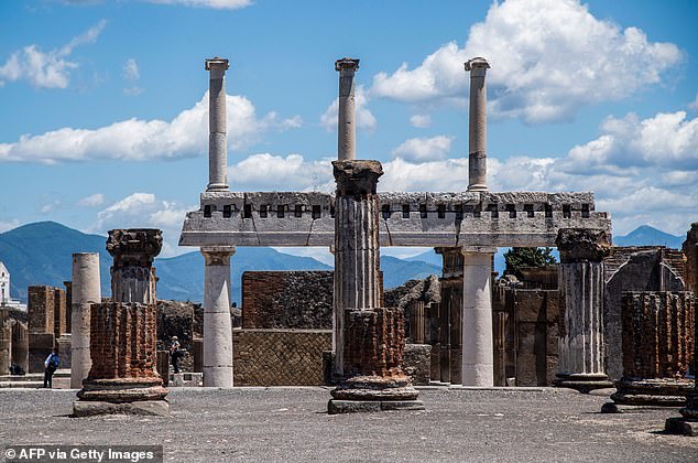 Pompeii lies beneath Mount Vesuvius and was famous for being buried and preserved for posterity by a massive eruption in 79 AD.