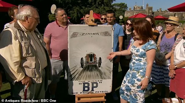 Wednesday's episode of the BBC programme, which first aired in 2015, featured a pensioner who had brought a poster of a racing car to Walmer Castle in Dover.