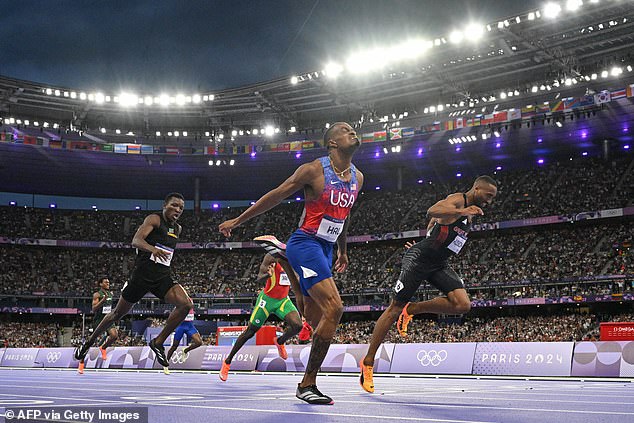 Quincy Hall overtook Hudson-Smith before the finish line to claim the gold medal for the U.S.