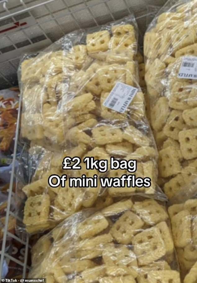 Customers can also purchase 1kg of mini potato waffles for just £2.