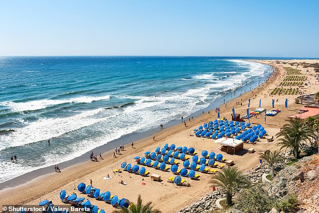 General view of Playa del Inglés in Gran Canaria, where Scott and his friends were partying