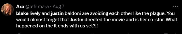 Many people online are wondering if there was drama on set, and X, formerly Twitter, has been flooded with posts about the alleged split.