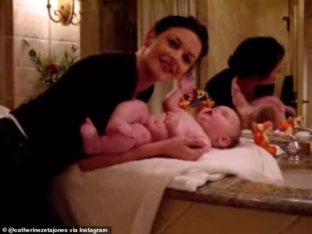 On Thursday, the 54-year-old Oscar winner posted a home video to her Instagram account that showed her fawning over her eldest son when he was just a baby.