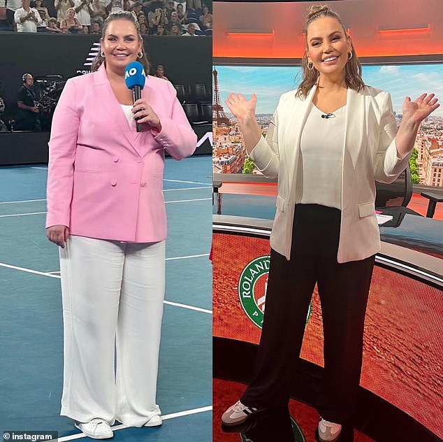 In June, the former tennis star hit back at cruel trolls after they criticised her for losing 20kg during her most recent weight loss (right).