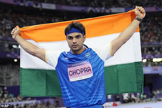 Silver medallist Chopra finished three and a half metres behind his Pakistani rival.