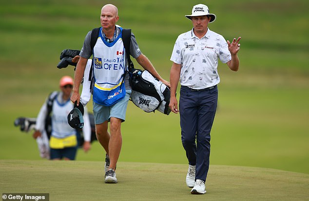 The 40-year-old usually spends his weeks carrying the clubs of the world number 186.