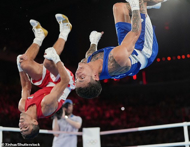 Senior is known for celebrating his victories with backflips, and both he and his Uzbek rival performed the acrobatic move in a showy display of sportsmanship after their fight.