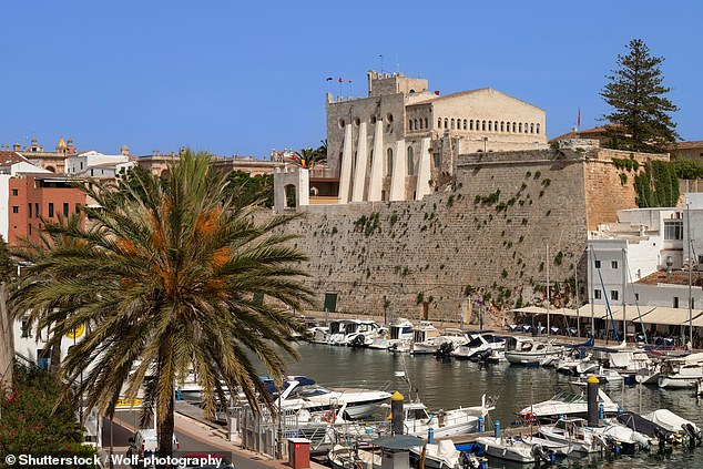 Of Ciutadella Marina, pictured, Wendy says: 'Stop off at one of the seafood restaurants to try local specialities such as caldereta de langosta, a succulent lobster stew, whilst enjoying the sea views.'