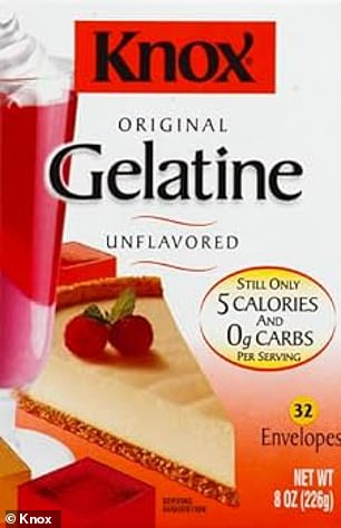 Swimmers apply a thick layer of flavorless gelatin.