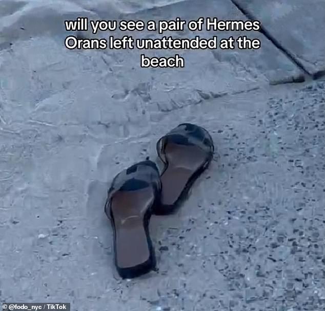 Kira, who grew up in New York and often vacations in the Hamptons, had a simple explanation for why the sandals were left exposed and alone: 