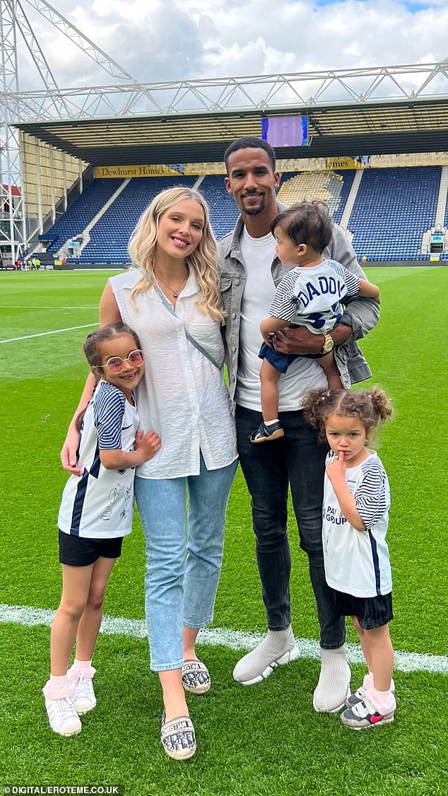 Helen with her ex Scott Sinclair and their children Matilda, Charlie and Delilah