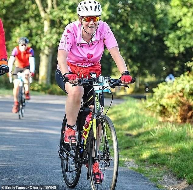 Her mother-in-law, Sarah Back, 54, will cycle 440km in August to raise money for the Brain Tumour Research charity.