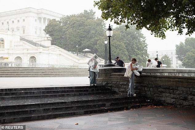 People in Washington, including those in the Capitol Complex, are under a tornado warning as storms head toward the DC area.