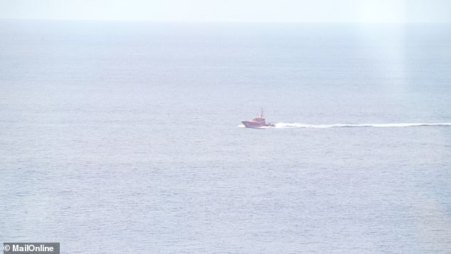 Spanish authorities rushed to rescue the small boat that was stranded and was carrying people asking for help.