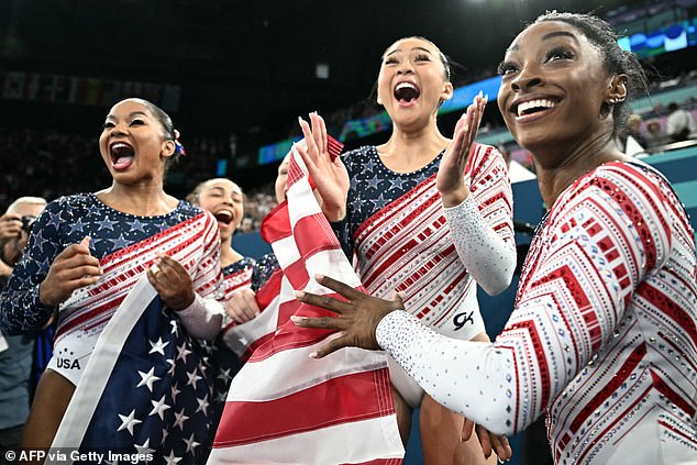 Biles claimed a second team gold for the United States in Paris, along with an individual title.