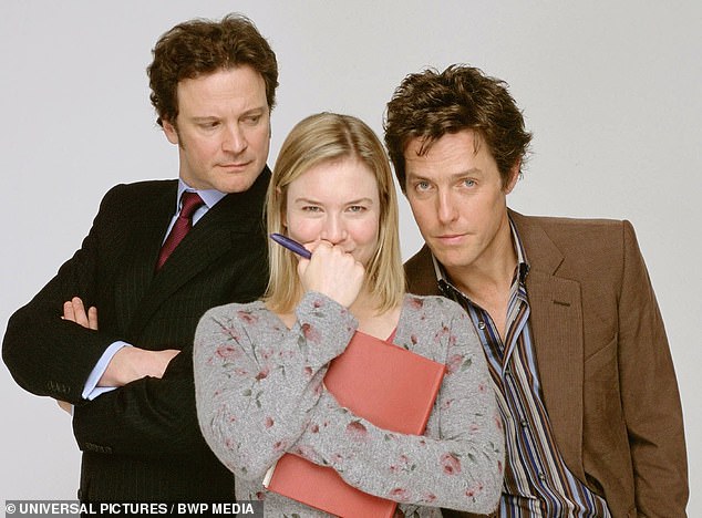 In the latest film, Bridget Jones's Baby, she is seen attending the funeral of her other on-again, off-again love, Daniel Cleaver, played by Hugh Grant, who is presumed dead but is later found alive.