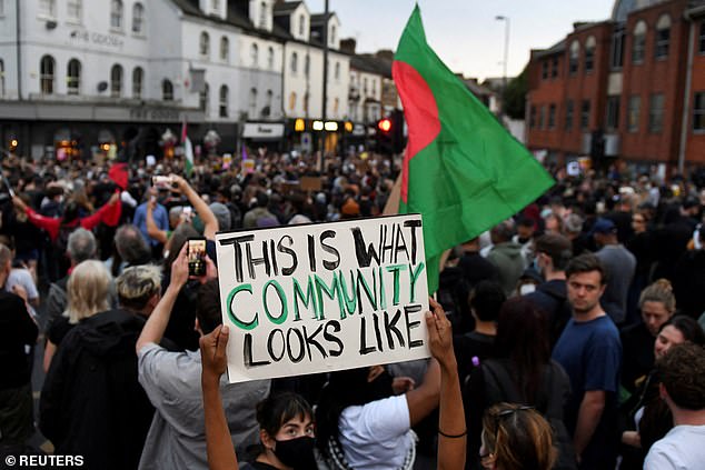 The King has praised the resilience of those who took to the streets to counter the racist and far-right hatred that spilled out onto the streets, created by online bile.