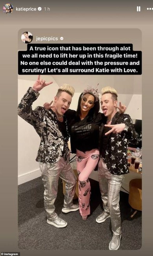 The X Factor stars came to their friend's defence and shared some photos of the trio together, as well as a paragraph of text.