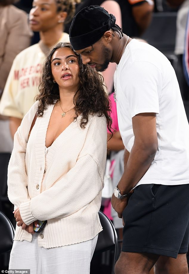 Salli Richardson's daughter was spotted sitting courtside with the new Los Angeles Laker.