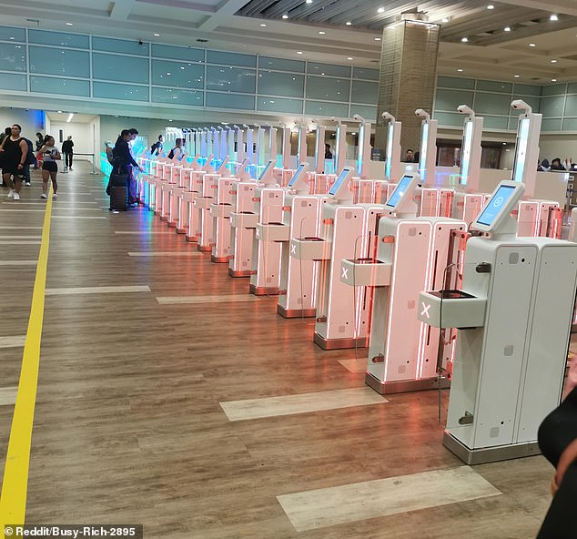 Denpasar Airport has installed electronic gates for arrivals to speed up the process, but they are not available for those leaving the island on holiday to other countries.