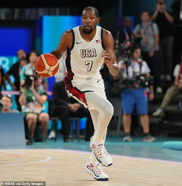 Durant scored nine points and the Americans narrowly escaped Serbia, 95-91, in the semifinal.