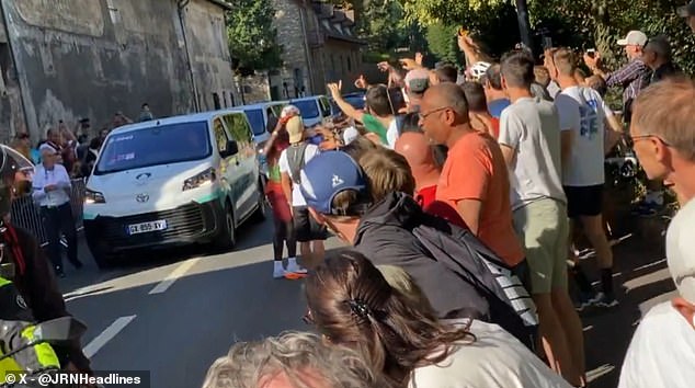 He had handed out his running shoes and socks as the crowd showed their appreciation.