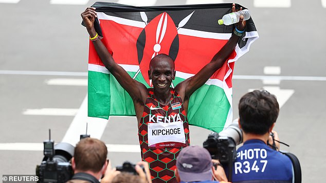 Kenyan hero Kipchoge was a gold medallist at the last two Olympic Games in Rio and Tokyo.