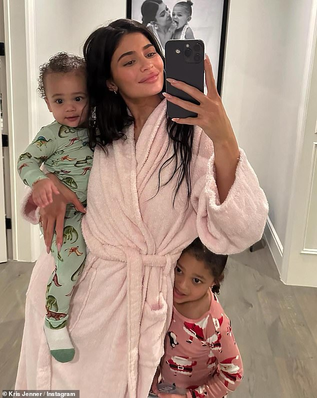 Kylie, a mother of two, shares her children with her ex Travis Scott, 33.