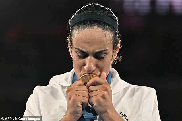 Imane Khelif won a gold medal for Algeria in the women's welterweight event on Friday night.